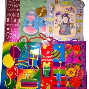 Gift Bags - Colorful Multi-Design Party Gift Bags